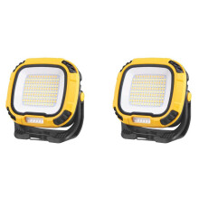 2X Portable LED Spotlight Lantern Strong Light Flashlight Outdoor Camping Fishing Emergency Rechargeable WorkLamp Yellow