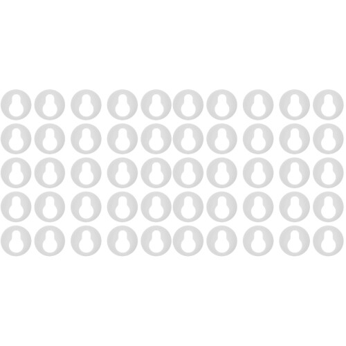 100Pcs Durable White Plastic Keyhole Frame Hangers for Picture Hanging
