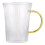 2Pièces Mugs De Transparente Anse, Verre Épais Résistant 1