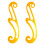 2Pièces Règle Courbe Orange Outil Dessin Couture Précis 1