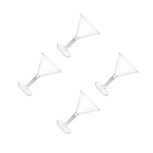 4Pièces Coupes À Cocktail Acryliques Transparentes Pour Bar