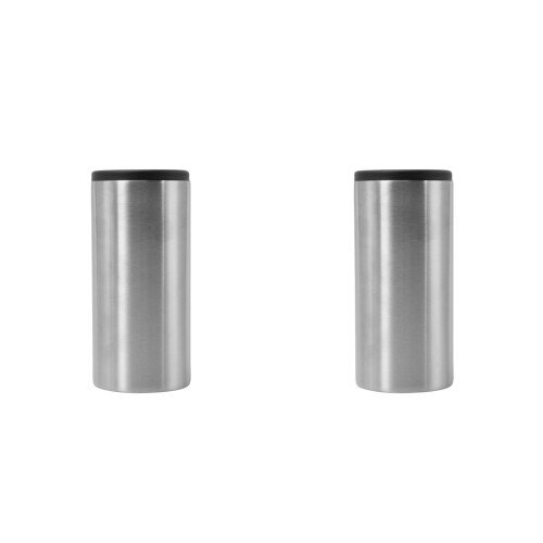 2Pièces Bouchon Canette Isolé Noir Acier Inoxydable Antidérapant