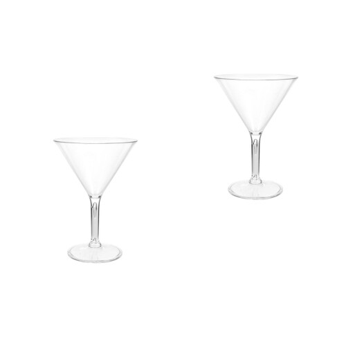 2Pièces Tasses Cocktail Transparentes Pour Bar 1