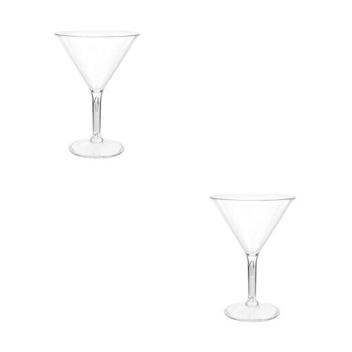 2Pièces Tasses Cocktail Transparentes Pour Bar 2