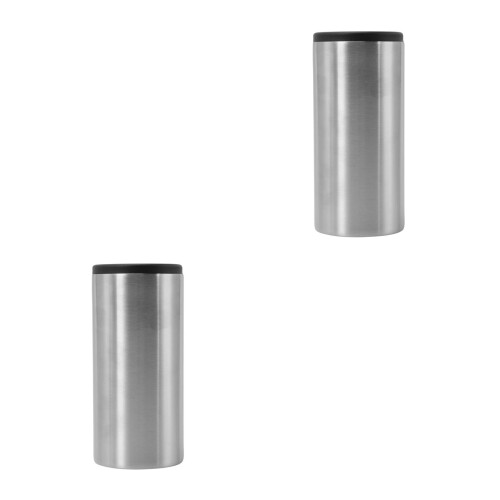 2Pièces Bouchon Canette Isolé Noir Acier Inoxydable Antidérapant 1