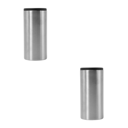 2Pièces Bouchon Canette Isolé Noir Acier Inoxydable Antidérapant 2