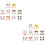 20Pièces Stickers Visage Animaux Enfants DIY 6