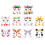 20Pièces Stickers Visage Animaux Enfants DIY 8
