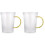 2Pièces Mugs De Transparente Anse, Verre Épais Résistant 2