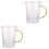 2Pièces Mugs De Transparente Anse, Verre Épais Résistant 3