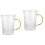 2Pièces Mugs De Transparente Anse, Verre Épais Résistant 4