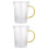 2Pièces Mugs De Transparente Anse, Verre Épais Résistant 5
