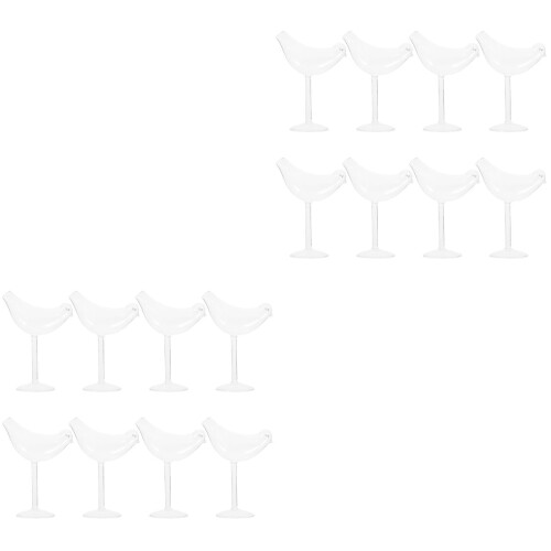 16Pièces Verres À Vin Transparent Design Idéal Banquet 1