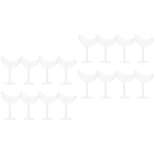 16Pièces Verres À Vin Transparent Design Idéal Banquet 2