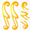 2Pièces Règle Courbe Orange Outil Dessin Couture Précis 7
