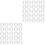 100Pcs Durable White Plastic Keyhole Frame Hangers for Picture Hanging 2