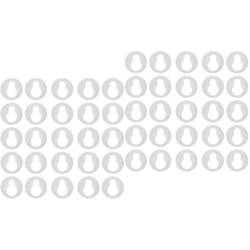 100Pcs Durable White Plastic Keyhole Frame Hangers for Picture Hanging 2