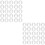 100Pcs Durable White Plastic Keyhole Frame Hangers for Picture Hanging 5