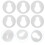 100Pcs Durable White Plastic Keyhole Frame Hangers for Picture Hanging 8