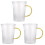 3Pièces Mugs De Clairs , Résistants Décoratifs 2