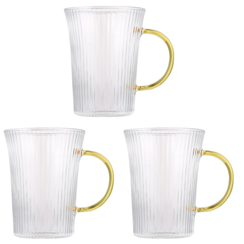 3Pièces Mugs De Clairs , Résistants Décoratifs 1
