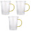 3Pièces Mugs De Clairs , Résistants Décoratifs 3