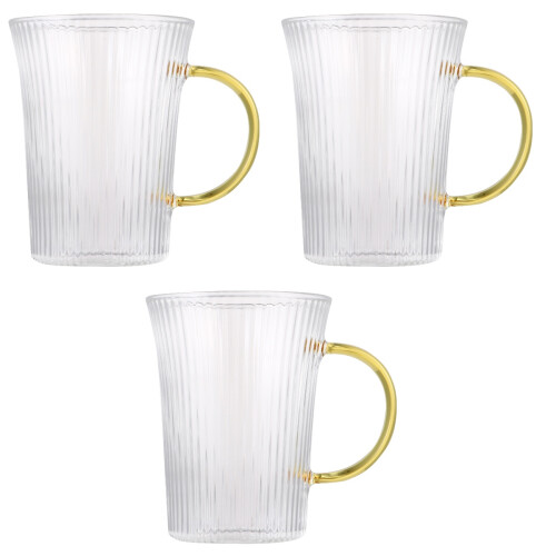 3Pièces Mugs De Clairs , Résistants Décoratifs 2