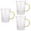 3Pièces Mugs De Clairs , Résistants Décoratifs 6