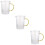 3Pièces Mugs De Clairs , Résistants Décoratifs 9