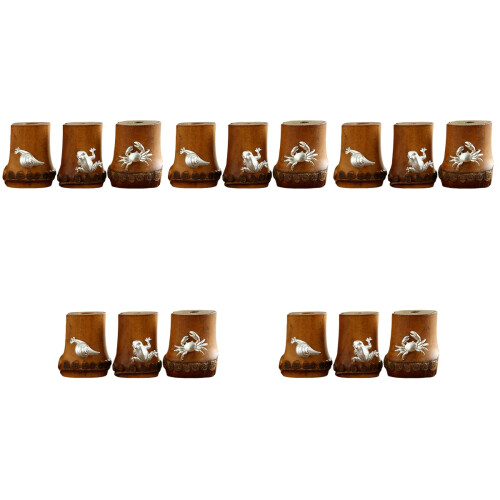 15Pcs Bamboo Tea Kettle Lid Stands Compact Decorative Tea Accessories 1