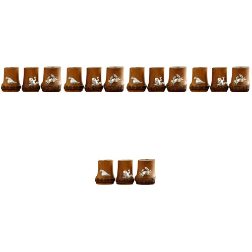 15Pcs Bamboo Tea Kettle Lid Stands Compact Decorative Tea Accessories 2
