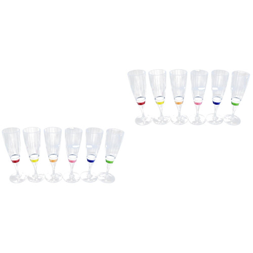 12Pièces Coupes LED Transparentes Pour 2
