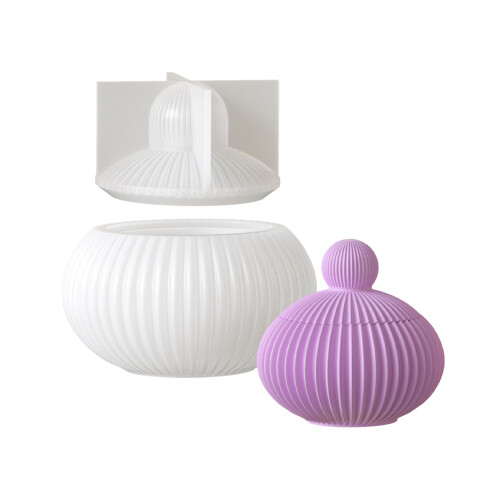 Striped Pattern Container Mold Crafting Molds-Short pattern