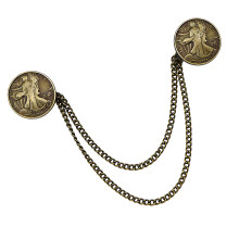 Zinc Alloy Brooch Outdoor Shawl Holder-Ancient Bronze Section 3