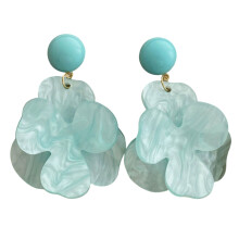 Elegant Flower Earrings Comfortable Wear Earrings-Light Blue