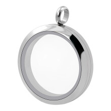 Spiritual Jewelry Circular Steel Locket For Religious-30mm