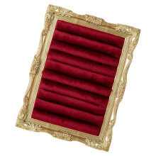 Unique Velvety Lined Resin Jewelry Showcase With Vintage-Red