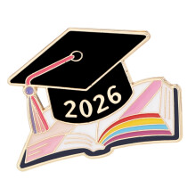 Brosche zum Abschlussjahr 2026, Zinklegierung,-5