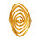 Minimalistischer Vortex Twist Drehring, offenes-Goldfarben 1