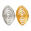 Minimalistischer Vortex Twist Drehring, offenes-Goldfarben 2