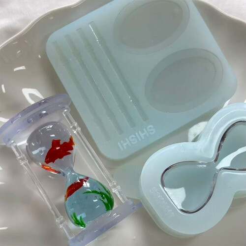 2Pcs Smooth Texture Silicone Sand Clock Molds Perfect for 1