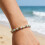 Multipurpose Natural Stone Beaded Bracelet Handmade-Blue 7