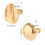Geometrischer polierter Punk-Ring mit-Mattgold 1 4