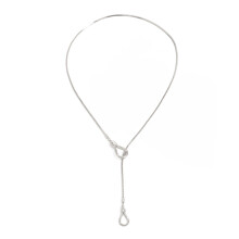 Collier au design serpent avec finition métallique-blanc k 3