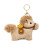 Porte-clés mou de charme de cheval de peluche avec le-brun 1