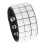 Zachte PU-leren armband met vierkante studs, verstelbare-Wit 1