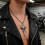 Colored Zirconia Alloy Necklace Collarbone Chain Featuring 3