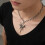 Colored Zirconia Alloy Necklace Collarbone Chain Featuring 4