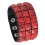 Punk mode lederen armband verstelbare sluiting vierkante-Rood 1