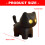 Automatic Light Up Black Cats Keychain with Sound Effect-B 3 4